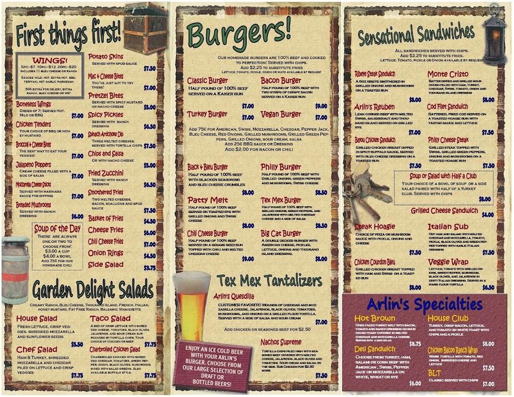 Arlin's Bar & Garden Menu image 4